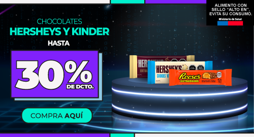 Chocolates Hersheys, Reese’s y Kinder hasta con 30% DCTO