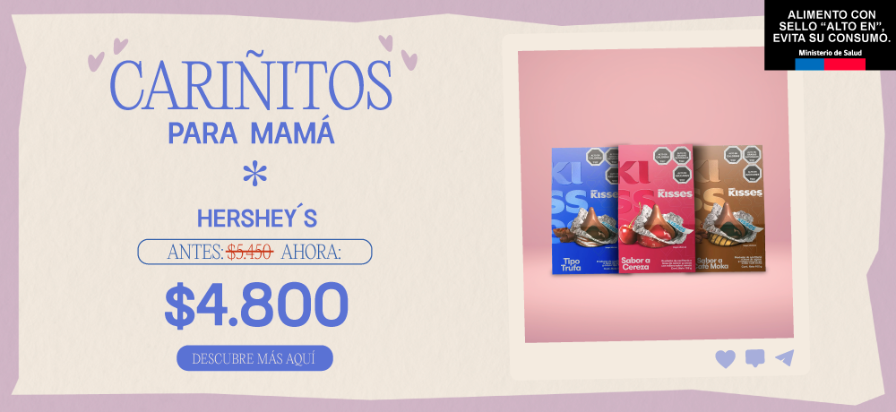 Promoción Día de la Madre Hershey’s Kisses a $4.800